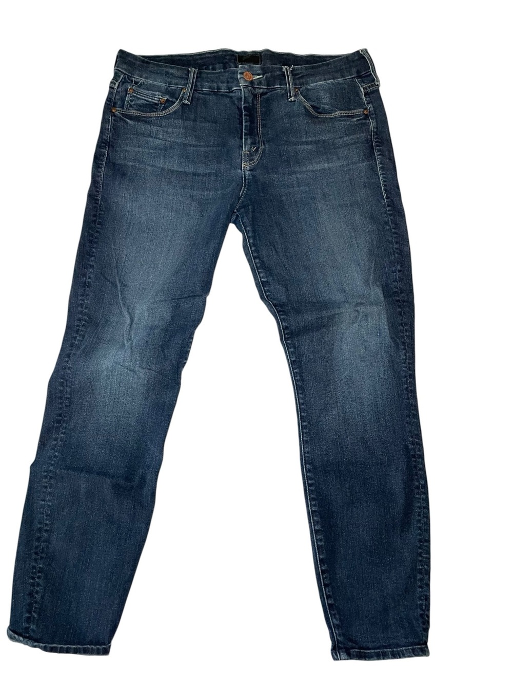 MOTHER The Looker Crop Jeans Here Kitty Kitty Wash Size 32 Like New